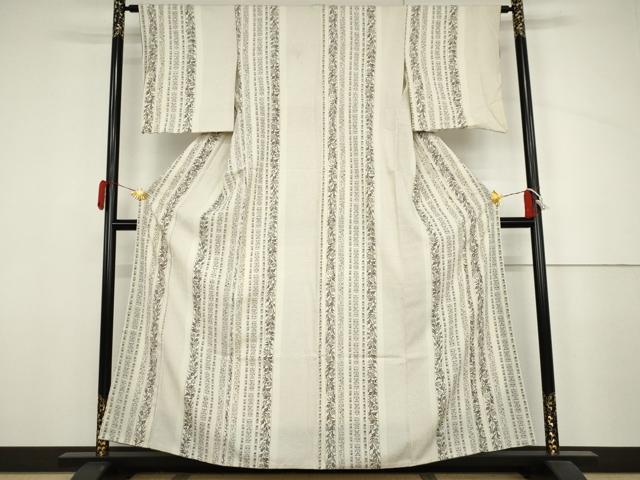平和屋着物●本塩沢　花間道　正絹　逸品　AABJ3798cs