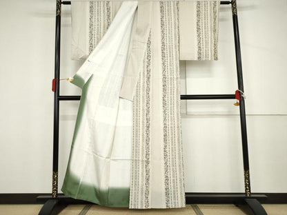 平和屋着物●本塩沢　花間道　正絹　逸品　AABJ3798cs