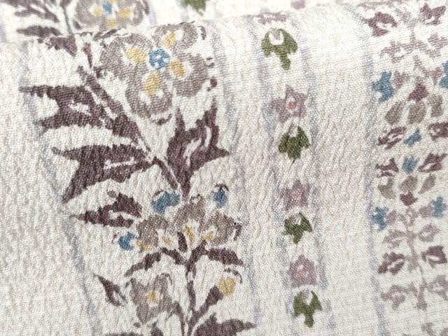 平和屋着物●本塩沢　花間道　正絹　逸品　AABJ3798cs