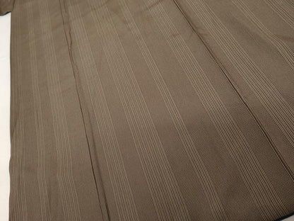 平和屋着物●上質な小紋　縞　正絹　逸品　AABJ3800cs