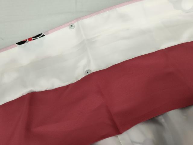 平和屋着物●小振袖　二尺袖　舞梅　金彩　洗える着物　AABJ3804cs