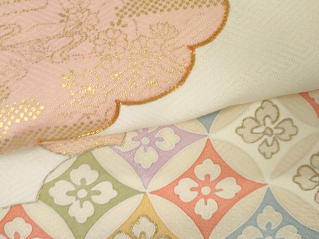 平和屋着物●訪問着　駒刺繍　雲重ね吉祥文　金彩　正絹　逸品　AABJ3811cs