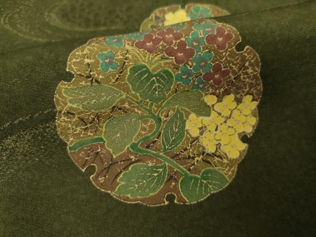 平和屋着物●上質な小紋　雪輪草花文　金彩　正絹　逸品　未使用　AABJ3816cs