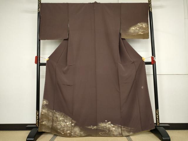 平和屋着物●TOKI志すい キモノモードオリジナルブランド　訪問着　流水文　金彩　正絹　逸品　未使用　AABJ3819cs