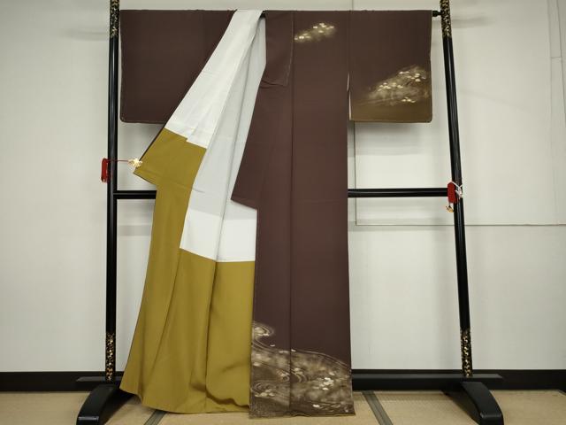 平和屋着物●TOKI志すい キモノモードオリジナルブランド　訪問着　流水文　金彩　正絹　逸品　未使用　AABJ3819cs