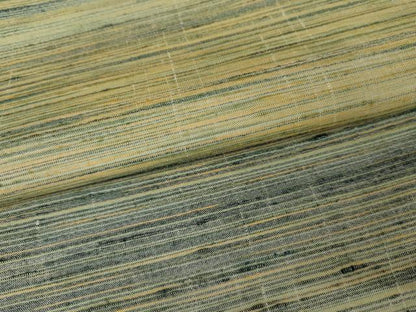 平和屋着物●上質な紬　横段文　正絹　逸品　AABJ3822cs