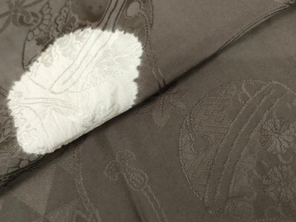 平和屋着物●振袖用長襦袢　無双仕立て　絞り　舞梅　金彩　半衿刺繍　正絹　逸品　AABJ3826cs