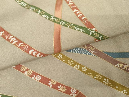 平和屋着物●豪華色留袖　蔓帯文　金彩　正絹　逸品　AABJ3827cs