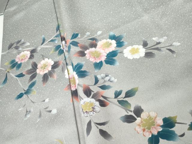 平和屋着物●訪問着　手描き　枝花文　暈し染め　正絹　逸品　AABJ3828cs