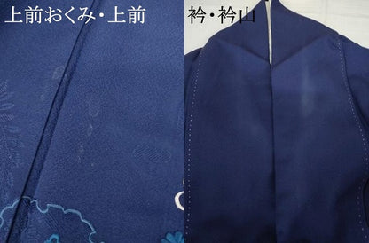 平和屋着物●中国三大刺繍　汕頭刺繍　スワトウ刺繍　訪問着　雪輪草花文　銀糸　正絹　逸品　AABJ3829cs