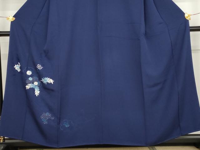 平和屋着物●中国三大刺繍　汕頭刺繍　スワトウ刺繍　訪問着　雪輪草花文　銀糸　正絹　逸品　AABJ3829cs