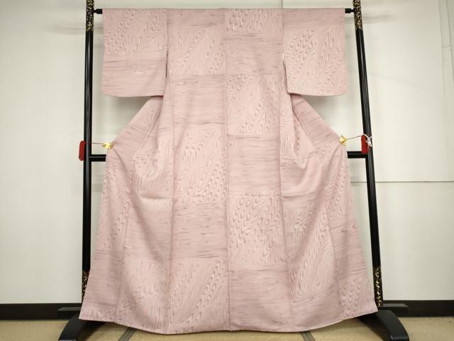 平和屋着物●上質な小紋　墨流し文様　正絹　逸品　AABJ3830cs