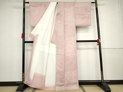 平和屋着物●上質な小紋　墨流し文様　正絹　逸品　AABJ3830cs