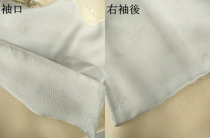 平和屋着物●訪問着　駒刺繍　色紙重ね枝梅文　金彩　正絹　逸品　AABJ3832cs