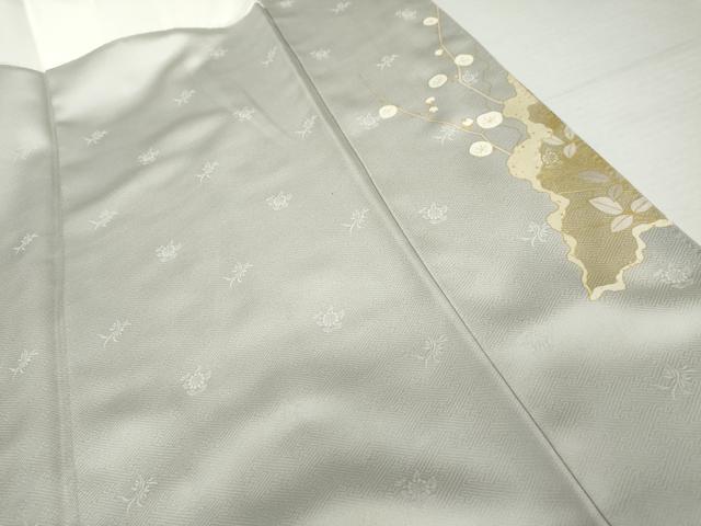 平和屋着物●訪問着　駒刺繍　色紙重ね枝梅文　金彩　正絹　逸品　AABJ3832cs
