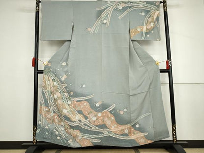 平和屋着物●訪問着　辻が花　暈し染め　正絹　逸品　AABJ3835cs