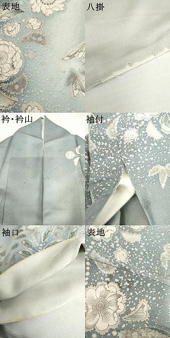 平和屋着物●吉乃一廉　幻の辻が花　訪問着　辻が花　暈し染め　銀通し地　正絹　逸品　AABJ3836cs