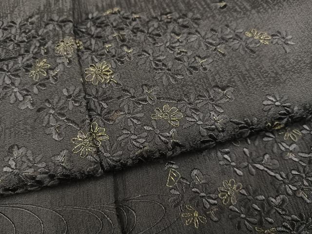 平和屋着物●訪問着　総刺繍　枝垂れ花文　紫鼠色　金糸　ますいわ屋扱い　正絹　逸品　AABJ3844ph