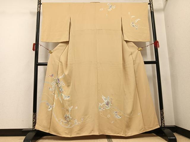 平和屋着物●訪問着　洋花文　金彩　正絹　逸品　AABJ3851ph