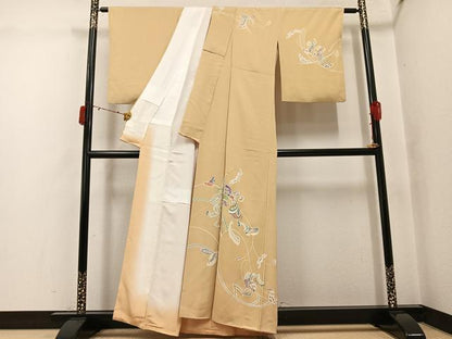 平和屋着物●訪問着　洋花文　金彩　正絹　逸品　AABJ3851ph