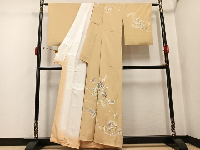 平和屋着物●訪問着　洋花文　金彩　正絹　逸品　AABJ3851ph