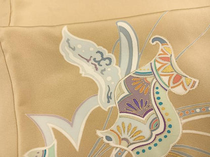 平和屋着物●訪問着　洋花文　金彩　正絹　逸品　AABJ3851ph