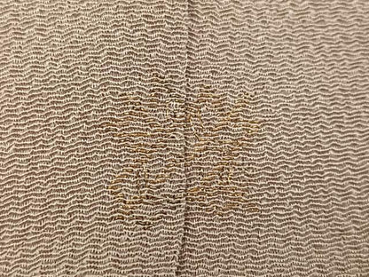 平和屋着物●訪問着　駒刺繍　草花文　金糸　鬼しぼ縮緬　正絹　逸品　AABJ3855ph