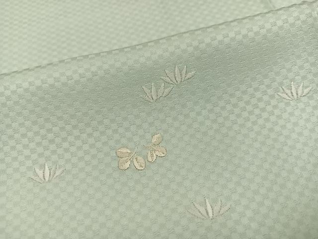 平和屋着物●上質な小紋　総刺繍　草花文　金糸　正絹　逸品　AABJ3856ph