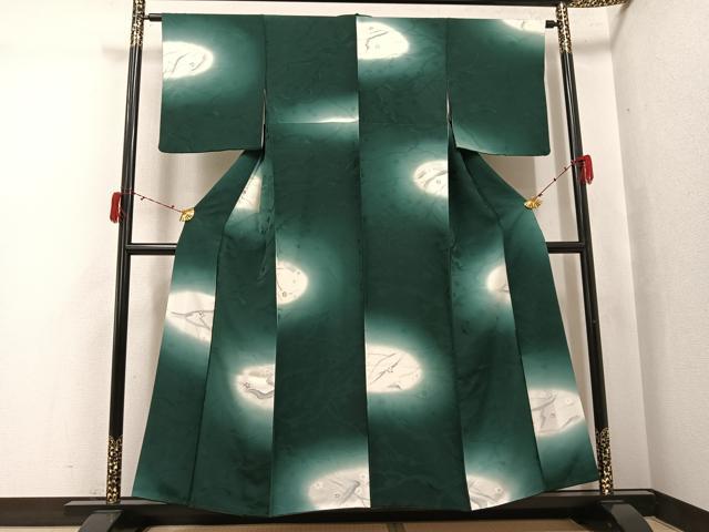 平和屋着物●上質な小紋　地紋起こし　紅白梅　暈し染め　正絹　逸品　AABJ3859ph