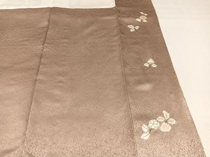 平和屋着物●創業460年・千總　訪問着　駒刺繍　草花文　金彩　正絹　逸品　AABJ3862ph