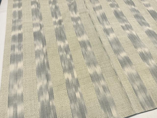平和屋着物●本場結城紬　重要無形文化財　間道　正絹　逸品　未使用　AABJ3868ph