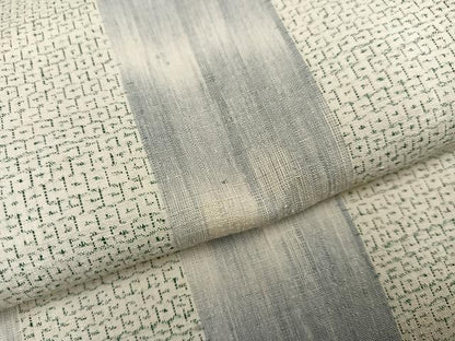 平和屋着物●本場結城紬　重要無形文化財　間道　正絹　逸品　未使用　AABJ3868ph