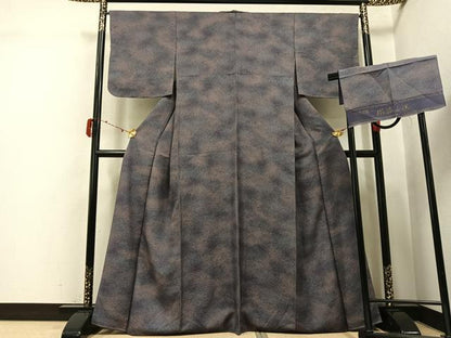 平和屋着物●上質な小紋　琳派文様　暈し染め　反端付き　正絹　逸品　AABJ3871ph