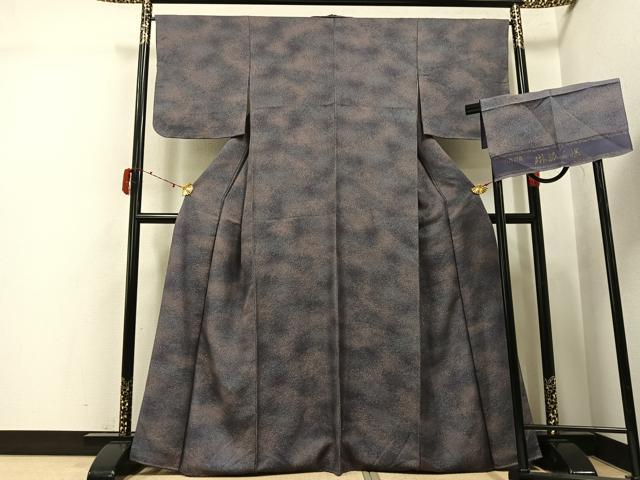 平和屋着物●上質な小紋　琳派文様　暈し染め　反端付き　正絹　逸品　AABJ3871ph