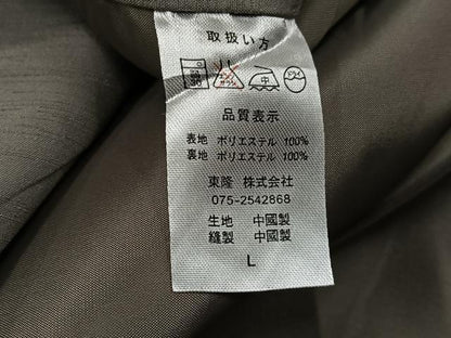平和屋着物●男性　色無地　銀鼠色　洗える着物　AABJ3872ph
