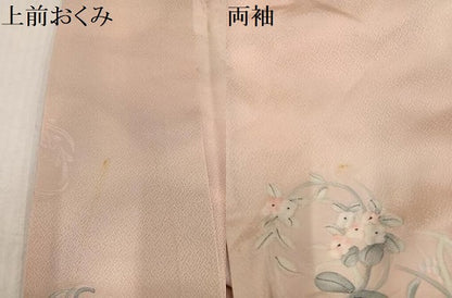 平和屋着物●上質な小紋　手描き　地紋起こし　草花文　正絹　逸品　AABJ3875ph