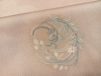 平和屋着物●上質な小紋　手描き　地紋起こし　草花文　正絹　逸品　AABJ3875ph