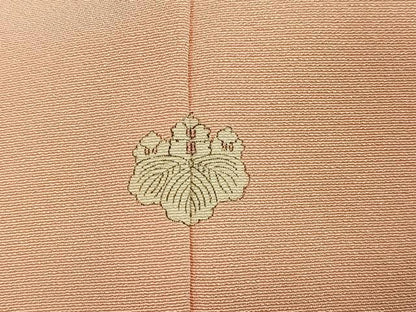平和屋着物●上質な色無地　赤香色　正絹　逸品　AABJ3887ph