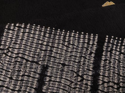 平和屋着物●訪問着　作家物　絞り　刺繍　源氏香　黒地　正絹　逸品　AABJ3890ph