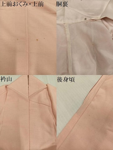 平和屋着物●上質な紬　色無地　人色　正絹　逸品　AABJ3891ph