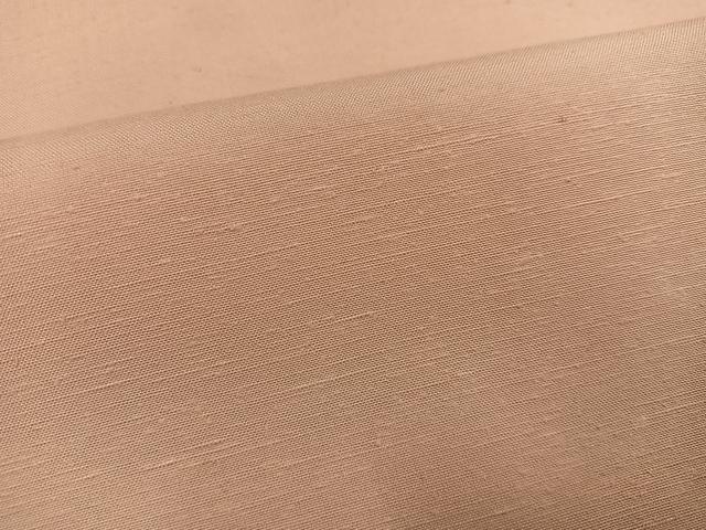 平和屋着物●上質な紬　色無地　人色　正絹　逸品　AABJ3891ph