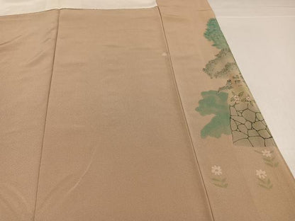 平和屋着物●訪問着　作家物　童子風景文　正絹　逸品　AABJ3892ph