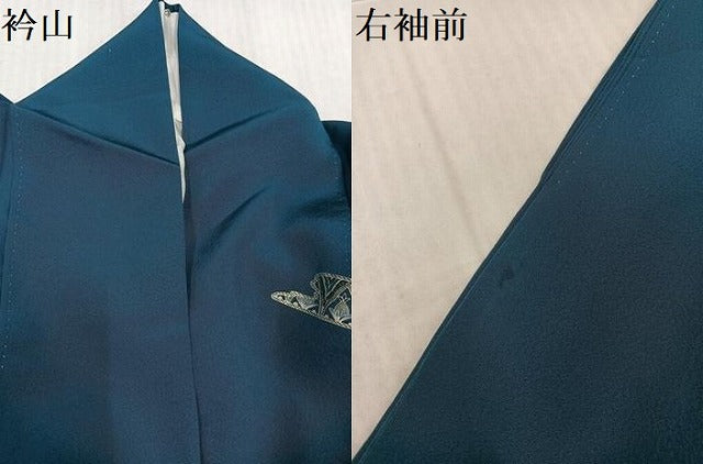 平和屋着物●訪問着　鏡裏飛鶴花文　暈し染め　金彩　正絹　逸品　AABJ3896ph