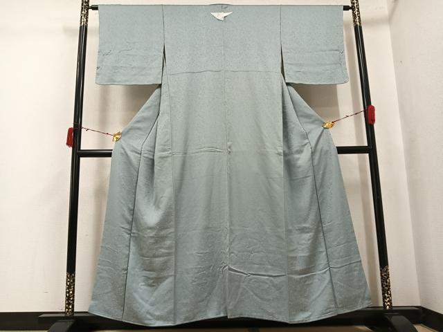 平和屋着物●上質な色無地　草花地紋　蕎麦切色　正絹　逸品　未使用　AABJ3904ph