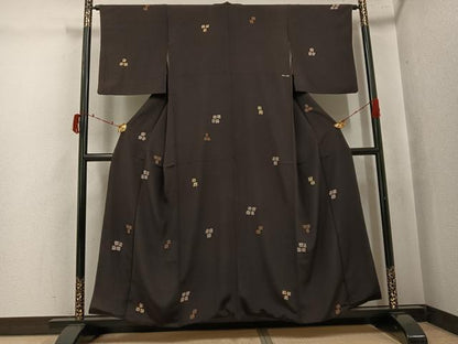 平和屋着物●上質な小紋　花尽くし　正絹　逸品　AABJ3906ph