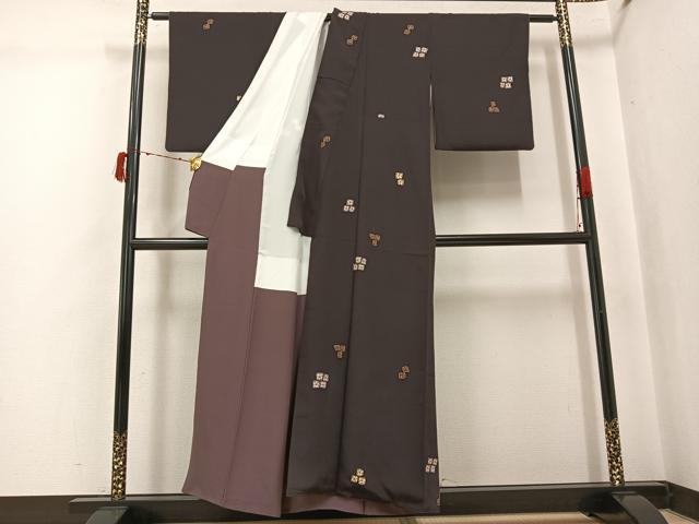 平和屋着物●上質な小紋　花尽くし　正絹　逸品　AABJ3906ph
