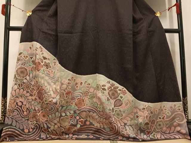 平和屋着物●色留訪問着　辻が花　金彩　正絹　逸品　AABJ3912ph