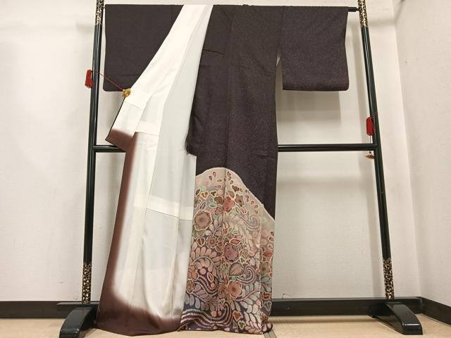 平和屋着物●色留訪問着　辻が花　金彩　正絹　逸品　AABJ3912ph