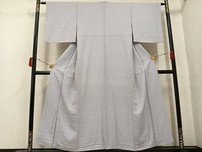平和屋着物●上質な色無地　吉祥地紋　蕎麦切色　正絹　逸品　AABJ3925ph