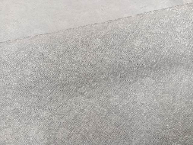 平和屋着物●上質な色無地　吉祥地紋　蕎麦切色　正絹　逸品　AABJ3925ph